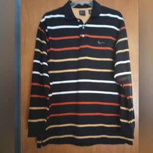 Karl Kani Striped Black Polo Shirt XL